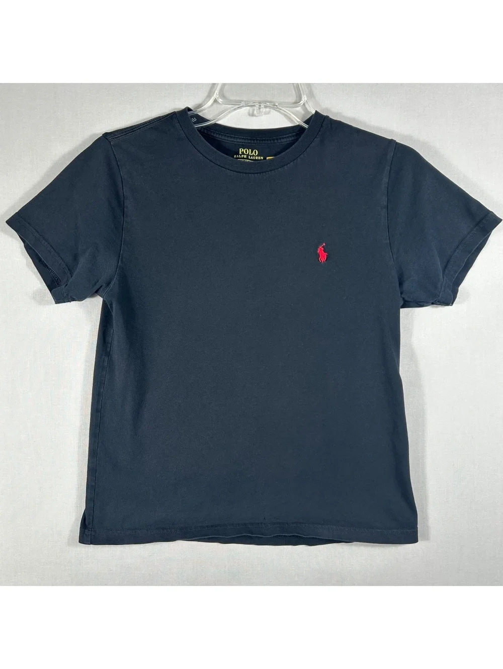 Polo Ralph Lauren Shirt Boys M (10-12) Black Cotton Crewneck Tee Polo